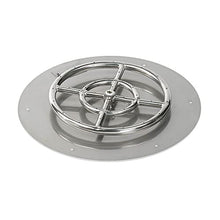 American Fireglass SS-RFPKIT-P-18 Propane 18" Round Stainless Steel Flat Pan with Spark Ignition Kit (12" Ring Burner Included)