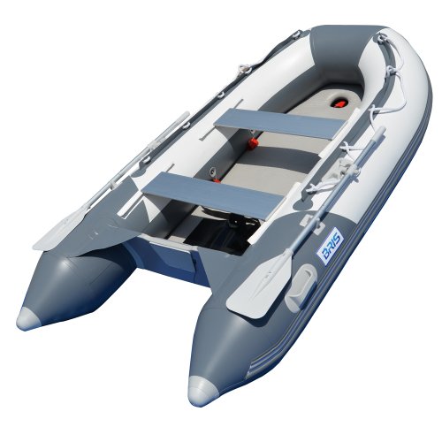 BRIS 9.8 ft Inflatable Boat Dinghy Yacht Tender Raft Gray with White