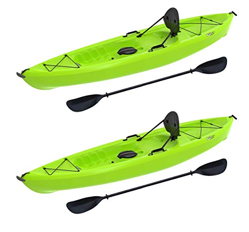 Lifetime Tioga Sit-On-Top Kayak with Paddle (2 Pack) Lime