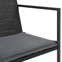 Makastle 7 Piece Patio Dining Set with Cushions - Outdoor Poly Rattan All-Weather Table and Chairs Furniture Set for Backyard Terrace 65" x 42.9" x 28.3"