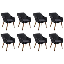 AMBERARD 9 Piece Patio Dining Set Poly Rattan Black Furniture Set