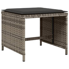 DYRJDJWIDHW Outdoor Seating Furniture,Outdoor Conversation Sets,9 Piece Patio Dining Set with Cushions Gray Poly RattanSuitable for Patio, Garden, Gazebo Low