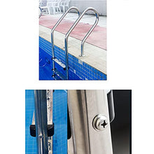 Swimming Pool Escalator Stainless Steel Above Ground Swimming Pool Ladder Equipment with 3 Anti-Skid Protection Swimming Pool Steps Embedded/Silver / 50×60×161cm (Silver 50×60×161cm)