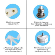 3000W Wind Turbine Generator Kit 12V/24V/48V With Wind Controller, For Home Backup, Off-Grid Cabin, Street Light, Solar Hybrid System(24V)