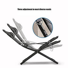 Reclining Chair Folding Zero Gravity Lounge Chair Oversize Deck Chairs For Garden Outdoor Patio Sun Loungers Bed Recliner With Head Pillow Loading Up To 200Kg Black Strips