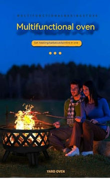 Fire Pit Fire Pit Outdoor Wood Burning Pits Heating Large Steel BBQ Grill Bowl for Winter with Cooking Grate