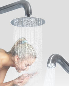 HUXUZYDY Freestanding Outdoor Shower with Overhead and Handheld Heads, Ideal for Garden, Poolside, Patio, and Beach Spa Use,Size_Name-A,Size_Name-A