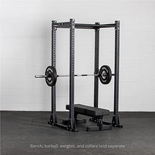 Titan Fitness Flat Foot Power Rack X-3 Series 91-in. 30-in. with 4 Weight Plate Holders Black