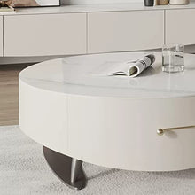 DIEYPOL Coffee Table Coffee Table Storage Round Coffee Table Living Room Home Tea Table Simple Shape Coffee Table Mesa para Centro De Sala(B)