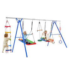PRODC 5-in-1 Outdoor Toddler Swing Set with Steel Frame