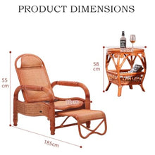 Rocking Chair with Extendable Footrest, Spacious Outdoor Lounge Chair for Garden Porch Balcony(B,185 * 70 * 55cm)