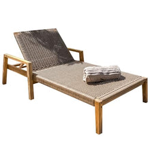 Royal Teak Collection ADSL Admiral Sun Lounge Chair with Arms, Brown Sand