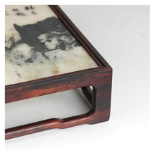 LUYOUBOZHU Vase Stand Square Red Acid Branch Display Stand Marble Worktop Bonsai Decor Base