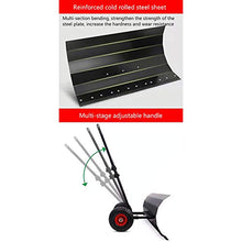 Two-Wheeled Snow Plow Thickened Hand-Push Wheeled Portable Snow Plow and Snow Removal Tool Cart Single Pole Double Pole (Single Pole)