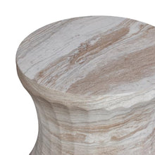 Armen Living Terralune Indoor Outdoor Side Table in Oasis Concrete Finish