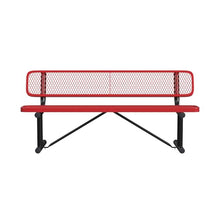 Leisure Craft 6 Foot Outdoor Bench with Back Red