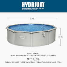 Bestway Hydrium 15' x 48" Steel Side Wall Above Ground Pool with Pump