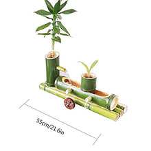 ERoomQ Water Features for The Garden Solar Powered Bird Bath Water Feature Pumping Machine Bamboo Fountain This is A for Friends,Good for Health,Cool in Summer and Warm in Winter(55cm)