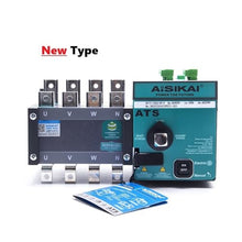 100A 160A 250A 4P AISIKAI ATS Diesel Generator Dual Power Automatic Transfer Switch Single Three Phase Generator Parts AC220V(AISIKAI 100A 4P)