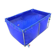 Etlegor Thickened Folding Canvas Fish Pond, Large Tarpaulin Fish Pond Scratch-Resistant Wear-Resistant for Water Storage, Fish Farming, Shrimp Farming, Hydroponic Plants Frame Not Included