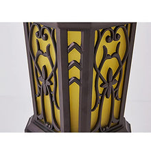 KADELONG - Outdoor Lawn Lights Glass Shade E27 Path Lights V-intage Villa Garden Yard Lamps Landscape Driveway Walkway External Night Security Lighting Fixture H36.43in,Chandelier Lighting, jq-842