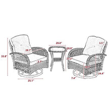 YWMLFZ 3 Pieces of Outdoor Garden Furniture, Wicker Set, 2 Single Chairs and 1 Glass Table