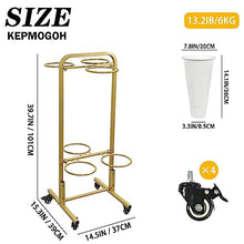 MIIKHI Plant Stand Holder Wrought Iron Plant Stands Balcony Planter Shelf Flower Cart Display Stand with Wheels