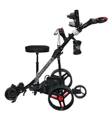 Insanity Golf Electric Golf Trolley with Remote and Seat Black and Yellow