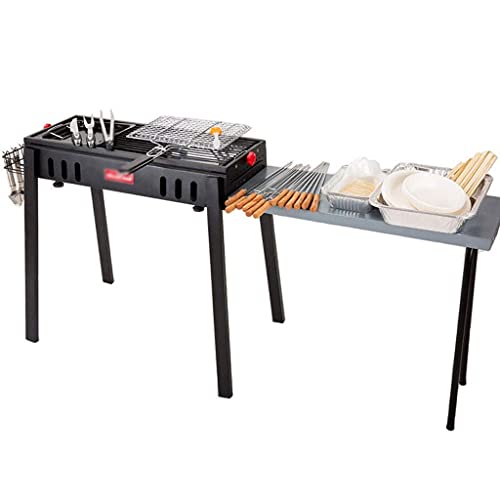 n.g. Living Room Accessories Outdoor Folding Barbecue Home 5 People Charcoal Grill Field Thickening Grill BBQ Grill (Color : B)