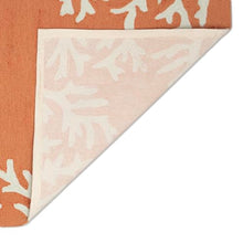 Liora Manne CAPRI Indoor/Outdoor Handmade Area Rug - Coastal Beach Accent Coral Border Orange 8'3" x 11'6