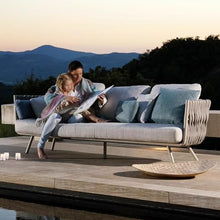 KPHYMOD Outdoor Sofa, Outdoor Furniture with Waterproof Thick Cushions, Modern Patio Sofa Deep Seating for Outdoor Garden Porch Blackyard(Size:29.5X70.9X27.6inch)