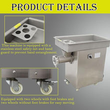 HQHAOTWU Electric Meat Grinder Stainless Steel 2200W Silver