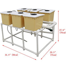 HayWHNKN Hydroponic 6 Plant Site Grow Kit PVC Hydroponics Growing System S Type Flow Indoor Planting Kit with 110V Water Pump Timer for Growing Strawberries Tomatoes Cucumbers
