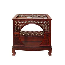 orientliving Chinese Rosewood Furniture Canopy Bed Miniature Display Brown