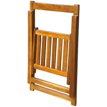 LMTYOENFG 5 Piece Folding Patio Dining Set Acacia Wood Table Chairs