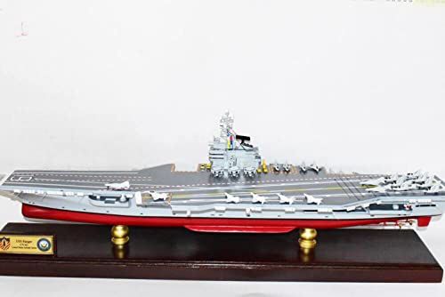 Squadron Nostalgia LLC USS Ranger CV-61 Aircraft Carrier Model 36 Inches Mahogany Multicolor