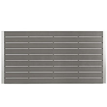 Modway Shore 7-Piece Aluminum Outdoor Patio Dining Table Set Silver Black