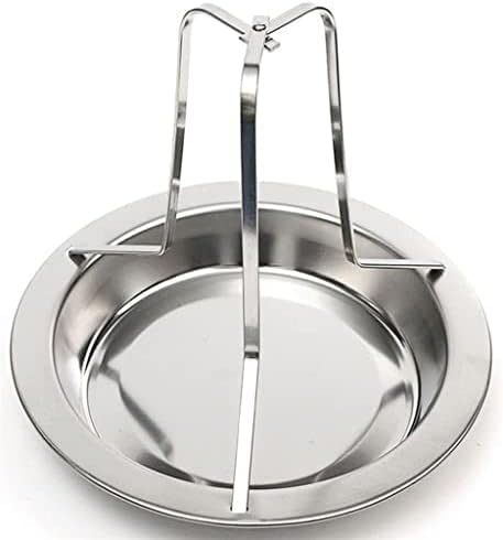 GUANKAOBING Steel Beer Can Chicken Roaster Oven BBQ Grill Rack Stand Holder Tray Vertical Poultry (Color : As Shown, Size : One Size)