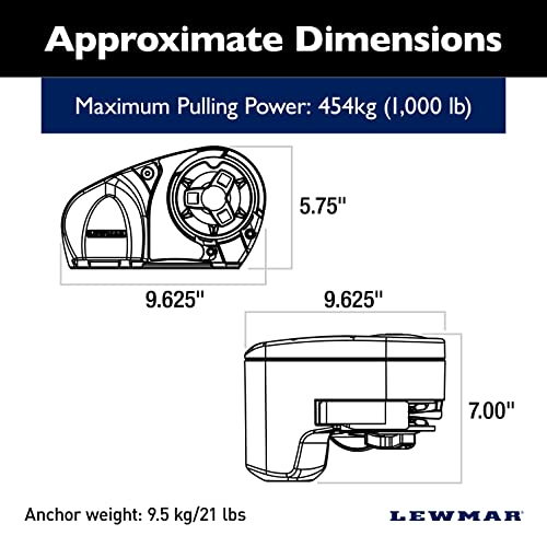 Lewmar Pro-Series 12V 700-Watt Horizontal Windlass Kit for Boats 20'-38' Multi