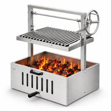 Santa Maria Grill, Adjustable V-Grate, Hand Crank, Charcoal BBQ