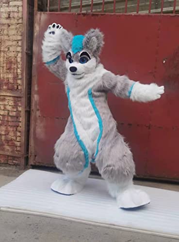 FurryWu Studio Grey Husky Dog Fursuit Fullsuit Teen Costume