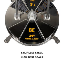 BE Power Equipment 24" Whirl-A-Way Stainless Steel Commercial Pressure Washer Surface Cleaner for Hot/Cold Water 85.403.010