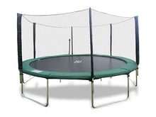 Galactic Xtreme Round Trampoline 14 FT with Net Enclosure Green and Black