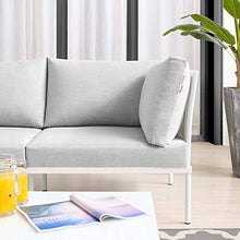 Modway Harmony Outdoor Patio Aluminum Loveseat White Gray