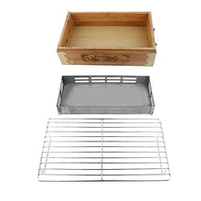 WERTGHJ Barbecue Grill Wooden Box Skewers Stove Outdoor Home Camping Carbon Frame Cookware