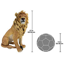 Design Toscano King of Beasts Lion Indoor/Outdoor Garden Statue, 13 Inches Wide, 21 Inches Deep, 27 Inches High, Handcast Polyresin, Full Color Finish