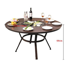 FYorbitH Barbecue Table Household Barbecue Tables Courtyard Outdoor Indoor Balcony Aluminum Alloy Barbecue Stove Round Table Commercial Barbecue Table Grill Table(100cm)