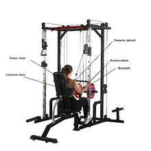HAUSHECK 1400lbs Power Cage with LAT Pulldown, Weight Storage, Squat Racks, Home Gym Equipment, Orange