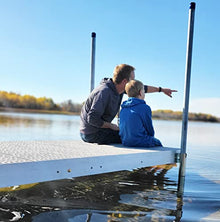 Patriot Docks 24ft Low Pro Aluminum Frame Dock Kit with Reinforced Poly Decking
