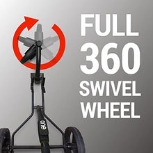 TGU Golf Push Cart - Swivel Front Wheel, 360 Rotating, 1-Step Folding, Aircraft Grade Frame, Clear Design Concept, Lightweight & Easy Handling (Black)